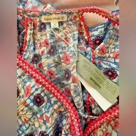 NWT-POUPETTE ST BARTH-Bety Tiered Floral Mini Dress-Size M - Picture 8 of 8